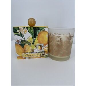 Michel Lemon Basil Soy Wax Candle 14‎ oz 65-80 Hours Non Toxic All Natural